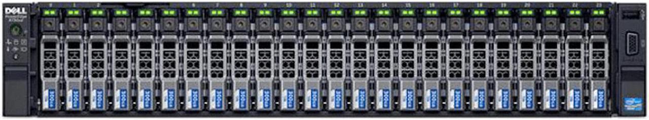 Main image of Dell PowerEdge R730xd - 24 Bay 2.5" 2U Server - 2x Intel Xeon E5-2699 v4 2.2GHz 22 Core Processors, 64GB DDR4, H730, 24x 800GB SSDs, X520/I350, iDRAC8 Enterprise, 2x 750 Watt PSUs, Bezel, Rails