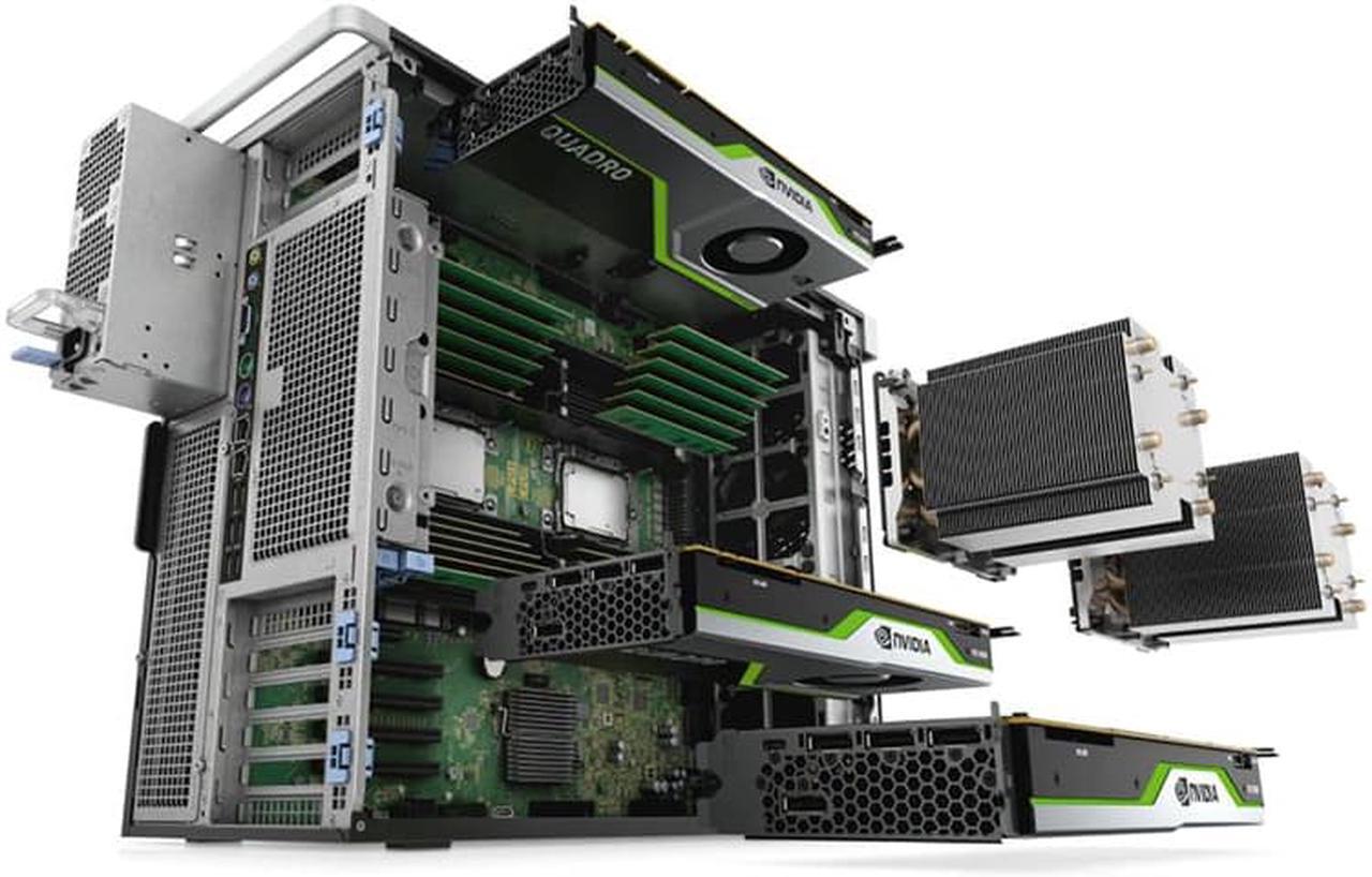 Alt view image 3 of 4 - Dell Precision T7920 Mid-Tower Workstation - 2x Intel Xeon Gold 6148 2.4Ghz 20 Core Scalable Processor, 64GB DDR4 Memory, 500GB NVMe SSD, Nvidia Quadro P4000 8GB Graphics Card, Windows 11 Pro