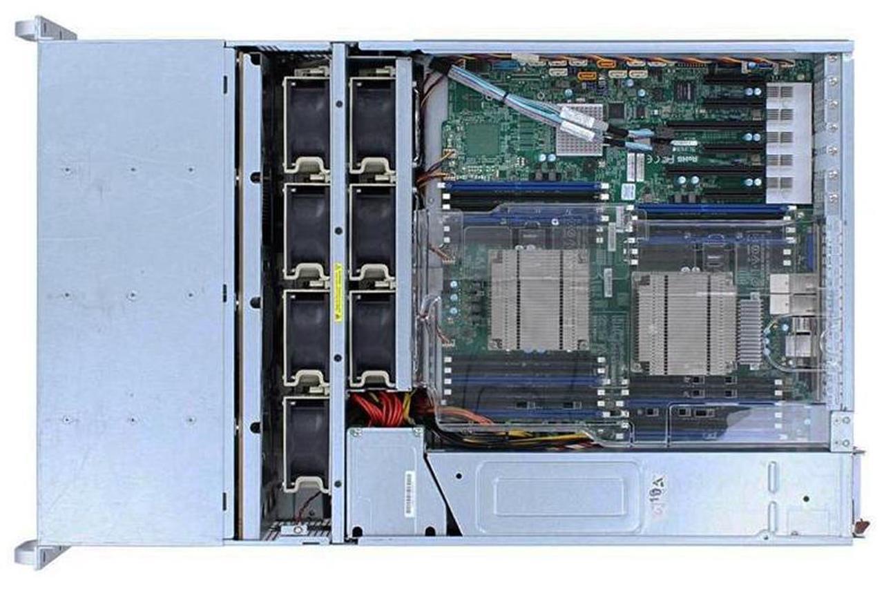 Alt view image 3 of 3 - Supermicro SYS-6048R-E1CR36N - 36 Bay 3.5" 4U Server - 2x Intel Xeon E5-2667 v4 3.2GHz 8 Core Processors, 16GB DDR4, 9361-8i, 36x 3.5" Trays, X540, IPMI 2.0, 2x 1280 Watt PSUs,