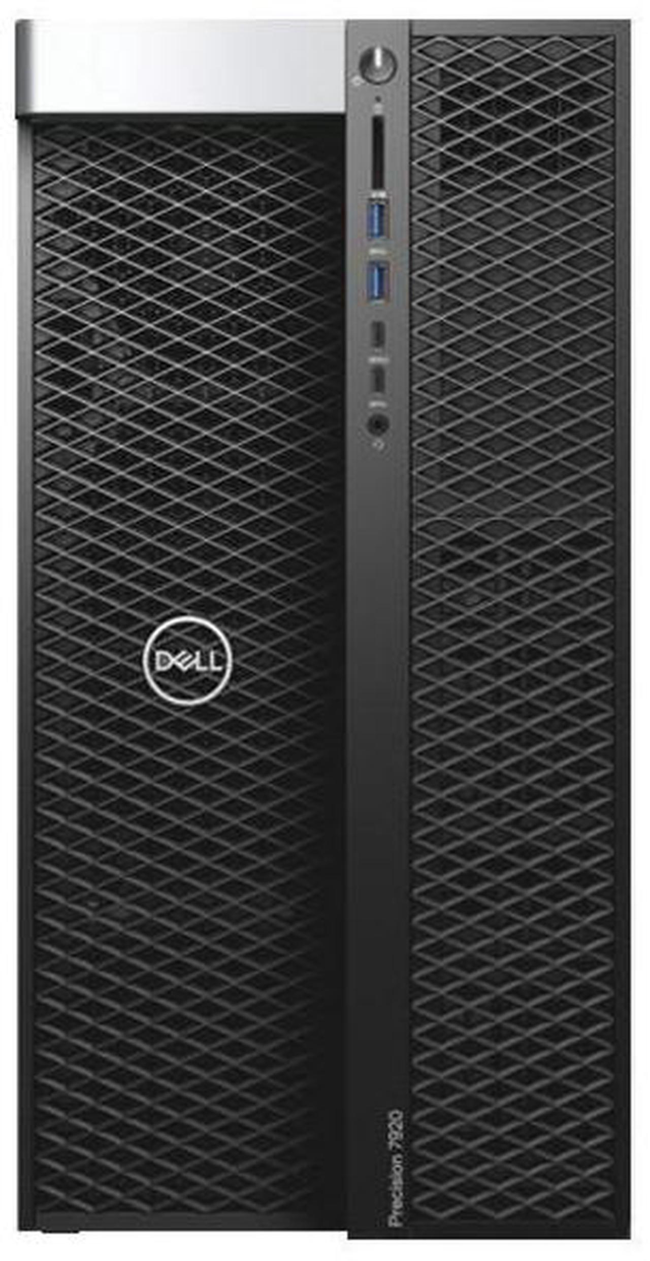 Main image of Dell Precision T7920 Mid-Tower Workstation - 2x Intel Xeon Platinum 8156 3.6GHz 4 Core Scalable Processor, 64GB DDR4 Memory, 500GB NVMe SSD, Nvidia Quadro P4000 8GB Graphics Card, Windows 11 Pro