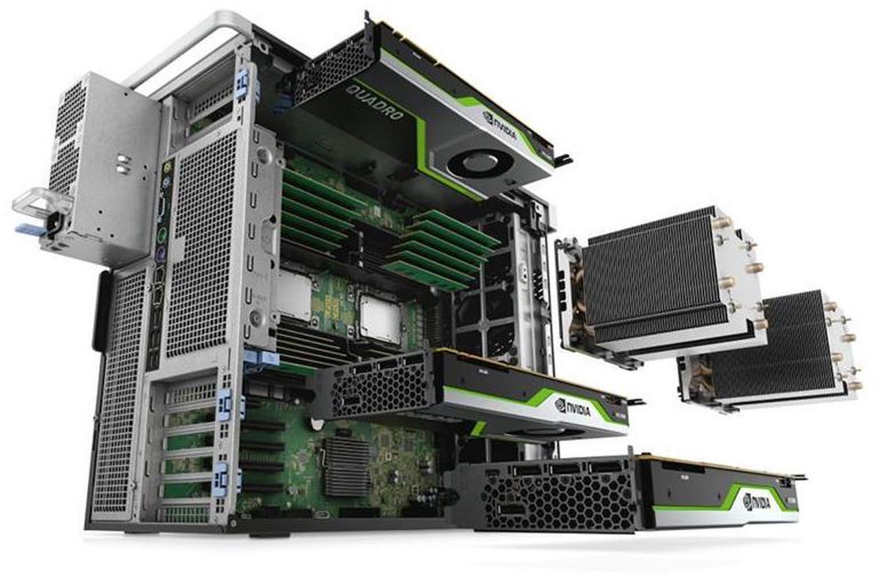 Alt view image 3 of 7 - Dell Precision T7920 Mid-Tower Workstation - 2x Intel Xeon Platinum 8156 3.6GHz 4 Core Scalable Processor, 64GB DDR4 Memory, 500GB NVMe SSD, Nvidia Quadro P4000 8GB Graphics Card, Windows 11 Pro