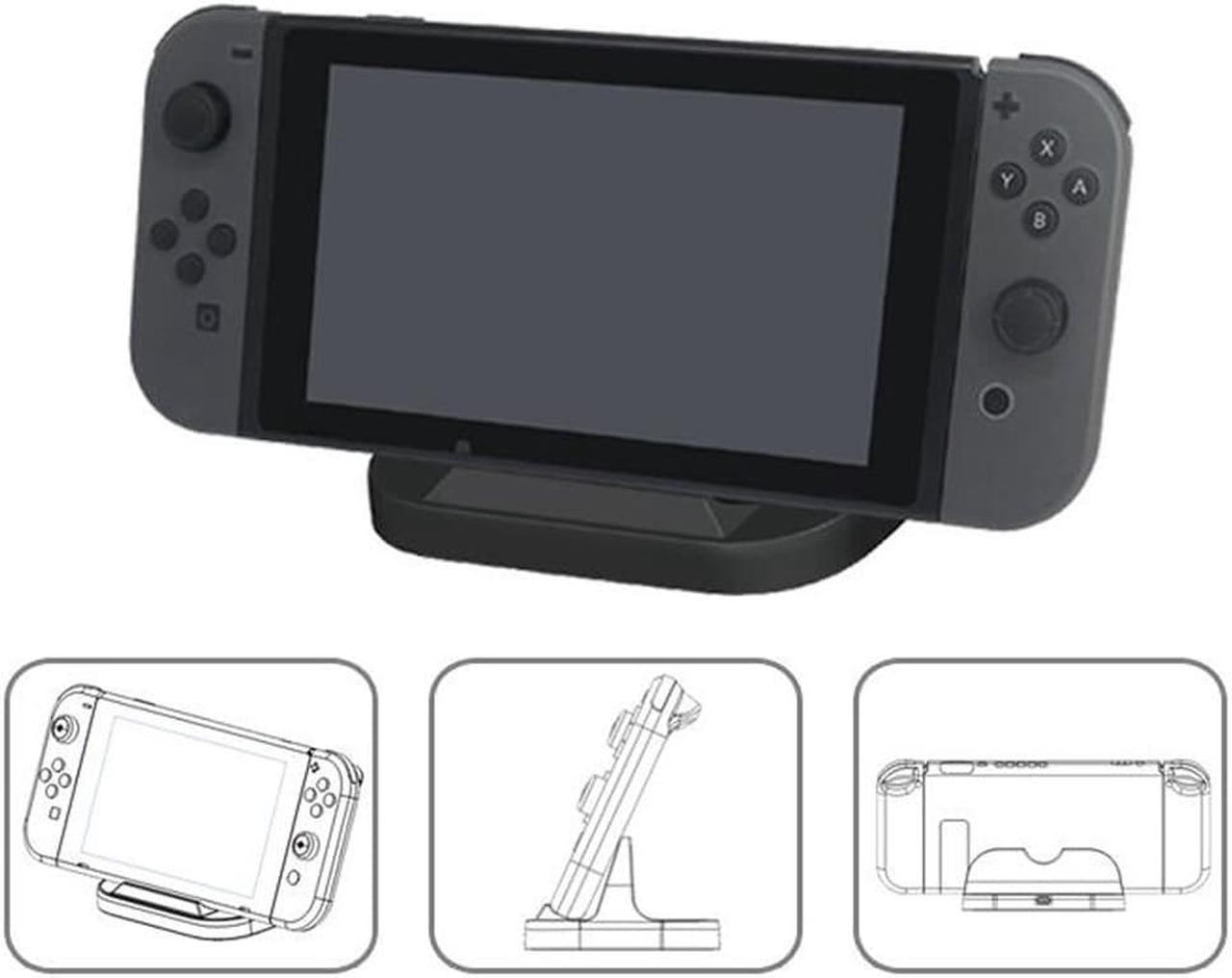 Alt view image 4 of 7 - Charging Dock,  USB Type C Docking Station Cradle Stand Mount Stand Compatible with Nintendo Switch - Black