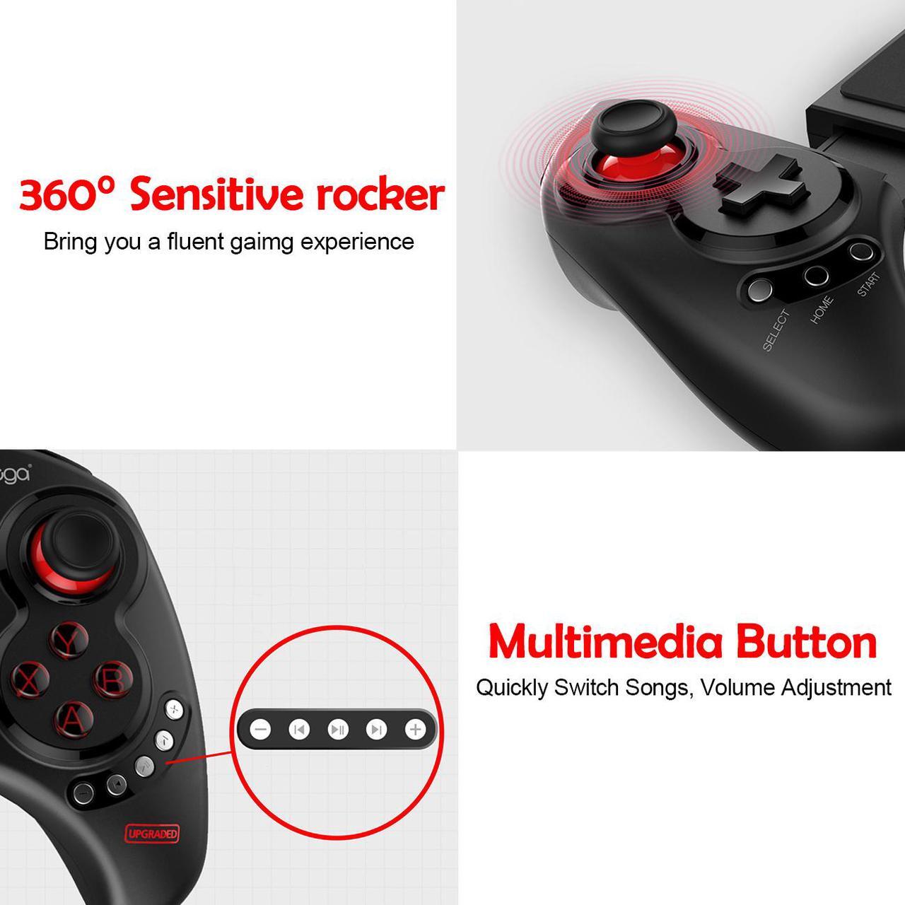 Alt view image 3 of 7 - Wireless  Bluetooth Controller, Telescopic Game Controller Joystick Gamepad for Samsung Galaxy Note 9 8 S9 S8 S7, HTC One, Sony Xperia, LG, Google, Nokia Lumia, Support Up to 10 inch Phone & Tablet PC