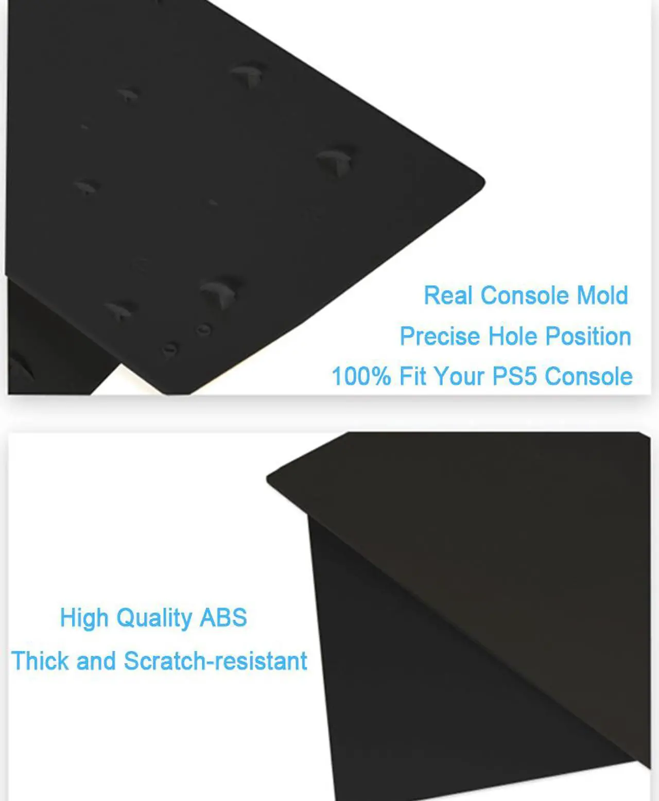 Alt view image 2 of 7 - PS5 Console Cover Shell,  PS5 Skin Faceplate Replacement Plates, ABS Anti-Scratch Dustproof Protective Skins Gaming Accessories for Sony Playstation 5 Game Console Digital Edition –Black