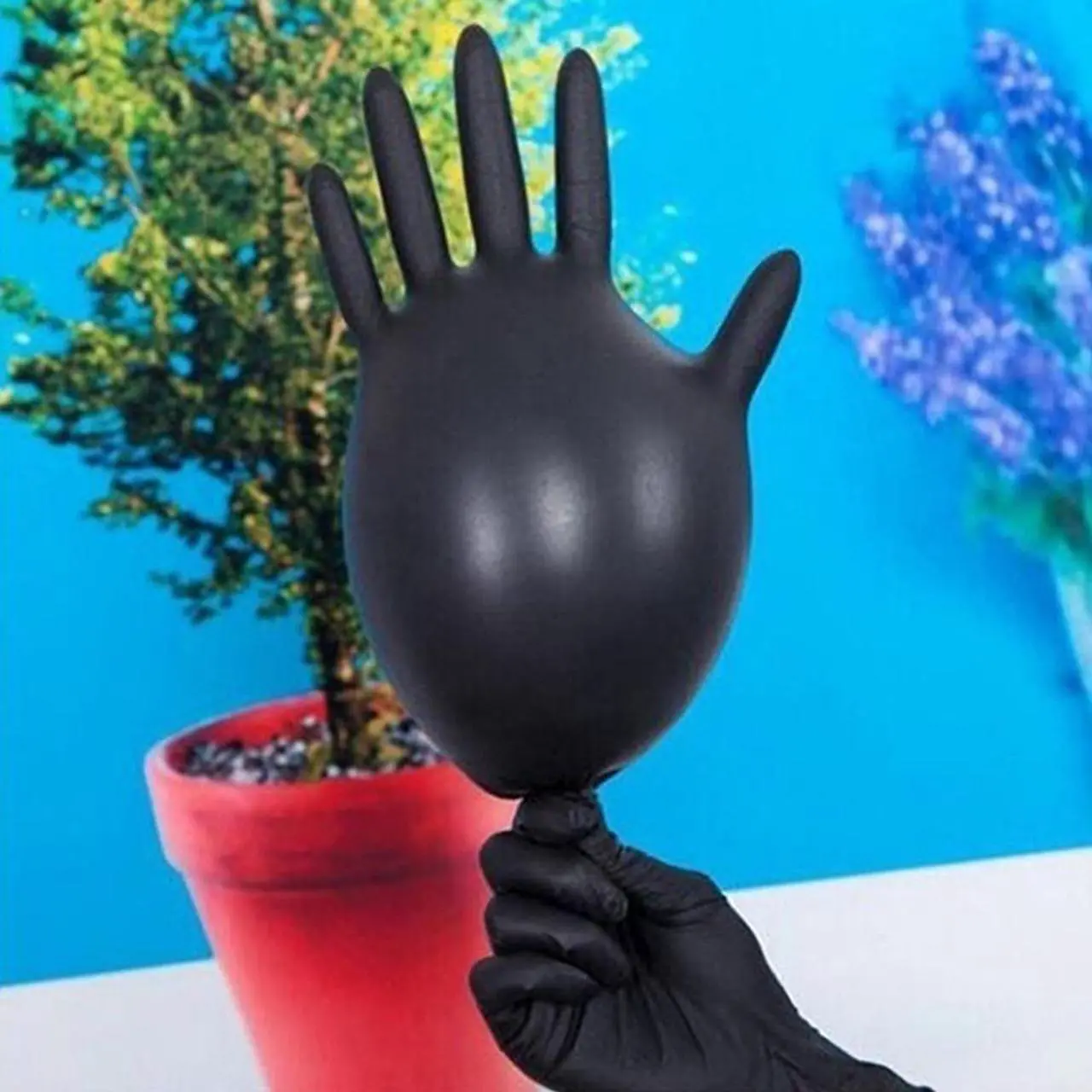 Alt view image 6 of 7 - 100PCS Multifunctional Disposable Professional Gloves Medical Exam Gloves Powder-Free Kitchen Food Safety Cleaner (50 Pairs) XL Size, Black