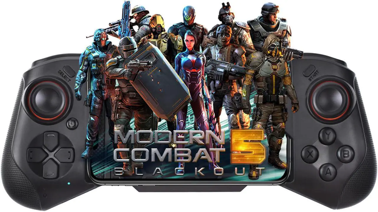 Main image of iPhone Game Controller, Mobile Wireless Gaming Gamepad Joystick for iOS 13.4+ System iPhone iPad Support MFI Game Call Of Duty Mobile (COD), Modern Combat 5 Shooting Fighting Racing Game, Direct Play
