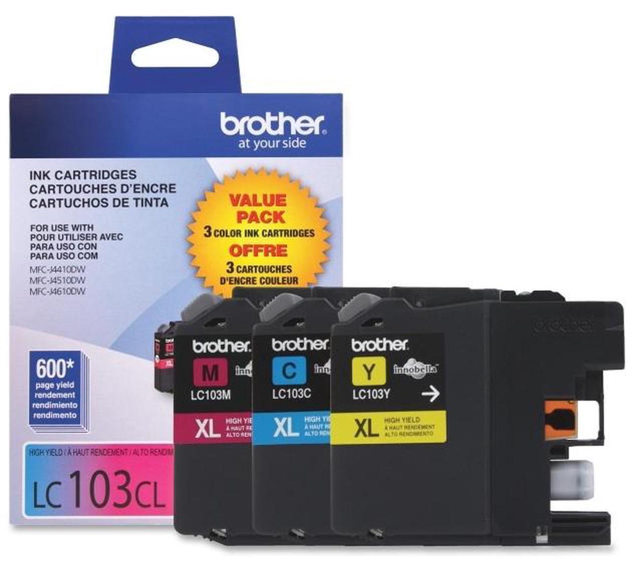 Alt view image 11 of 16 - Brother LC1033PKS High Yield Innobella Ink Cartridge - Combo Pack - Cyan/Magenta/Yellow