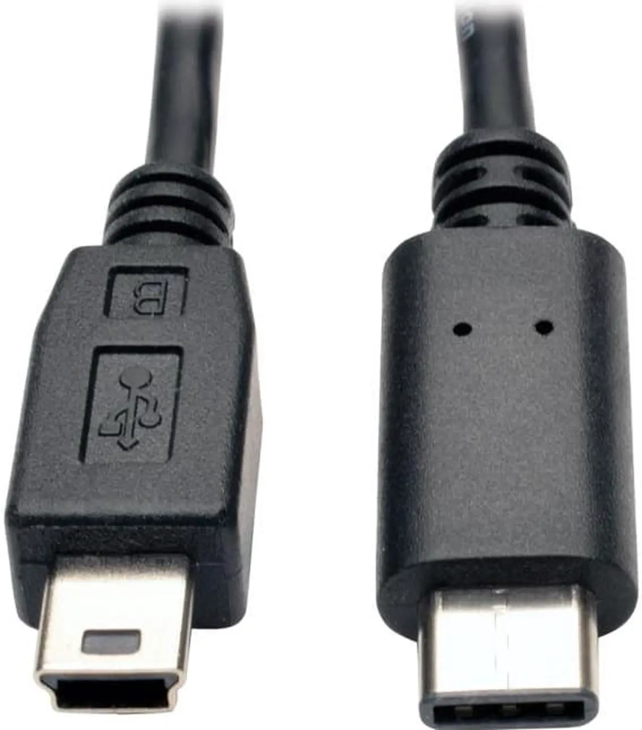 Alt view image 2 of 2 - Tripp Lite U040-006-MINI USB 2.0 Hi-Speed Cable USB 5-Pin Mini-B Male to USB Type-C Male, 6 ft.