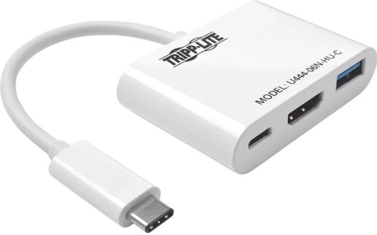 Alt view image 16 of 20 - Tripp Lite USB C to HDMI Multiport Adapter w/PD Charging USB Type C to HDMI (U444-06N-HU-C)