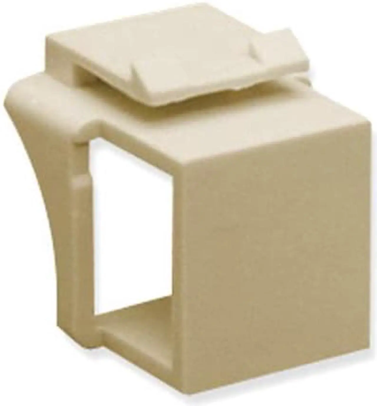Alt view image 2 of 4 - ICC IC107BN0IV Blank Modular Fill-In Jack Insert; ABS, Ivory, 10/Pack
