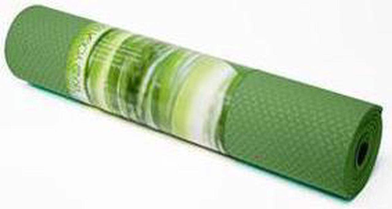 Alt view image 3 of 3 - PurEarth Ekko Yoga Mat 6mm - Yoga - 72" Length x 24" Width x 0.24" Thickness - Thermoplastic Elastomer (TPE) - Sage