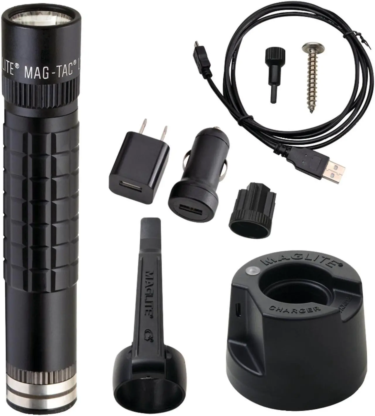 Alt view image 11 of 15 - MAGLITE TRM1RE4 671-Lumen LED MAGTAC Rechargeable Flashlight (Plain Bezel)