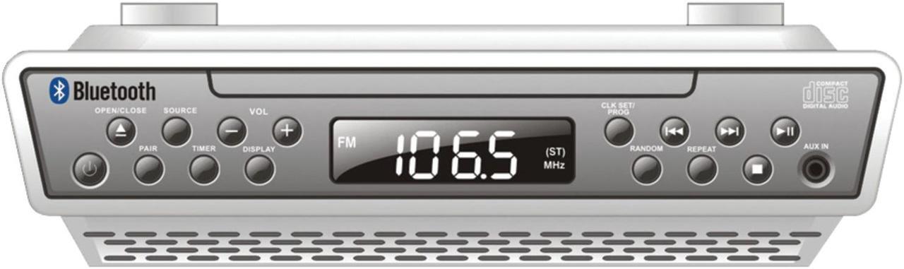 Alt view image 13 of 18 - Sylvania SKCR2713 Under-Counter Bluetooth CD Clock Radio