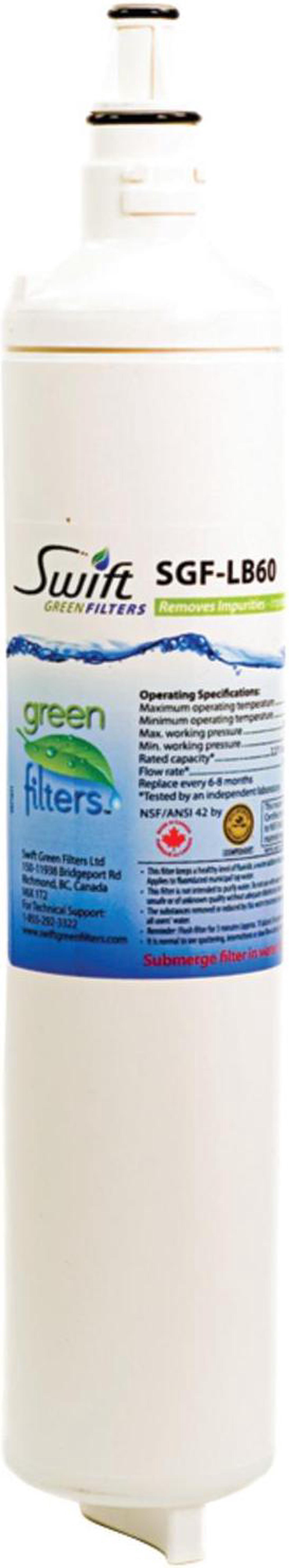 Alt view image 4 of 8 - Swift Green Filters SGF-LB60 Water Filter (Replacement for LG 5231JA2006B, LT 600P & 5231JA2005A)