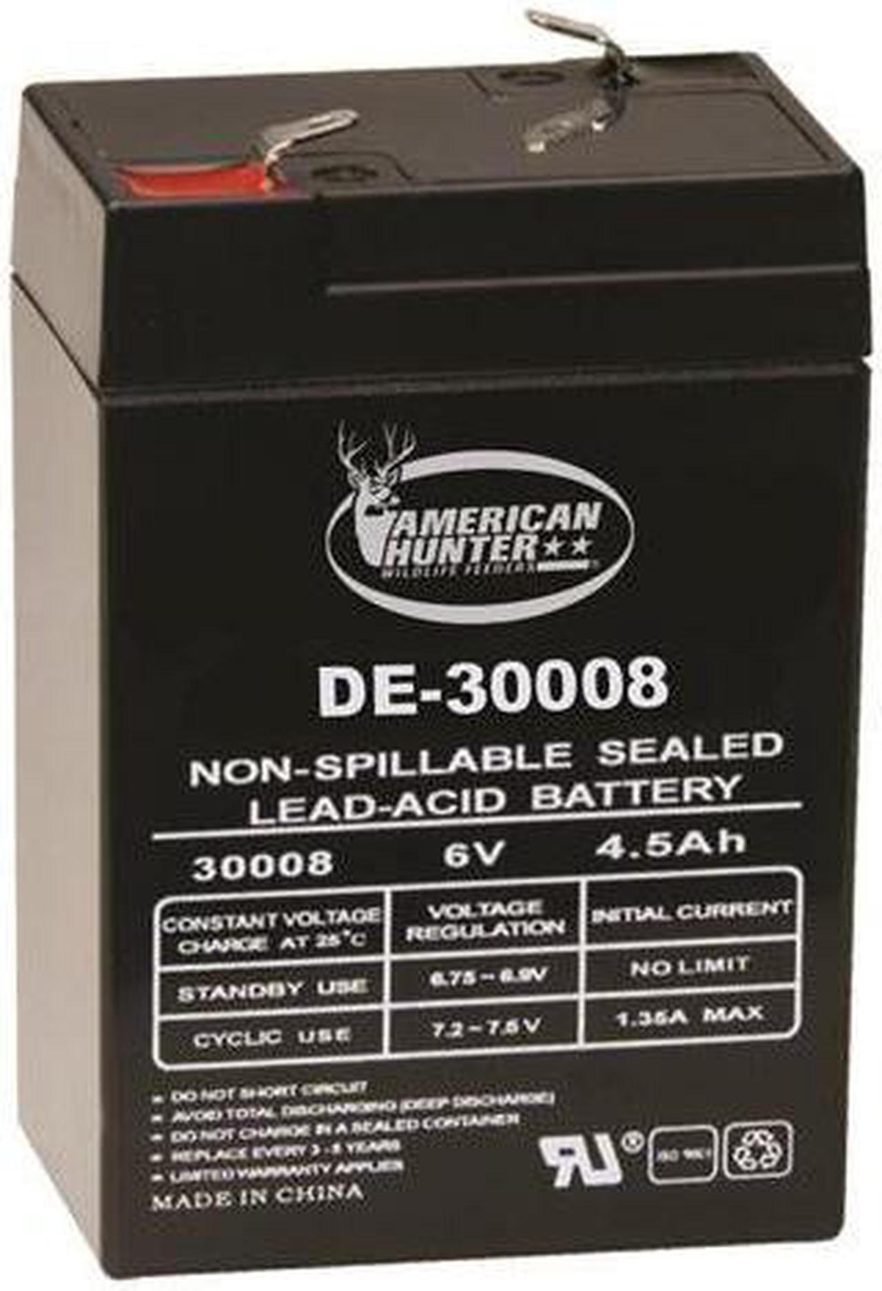 Main image of AMERICAN HUNTER GSM-DE-30008 6V 4.5 AMP HR RECHARGEABLE BATTERY
