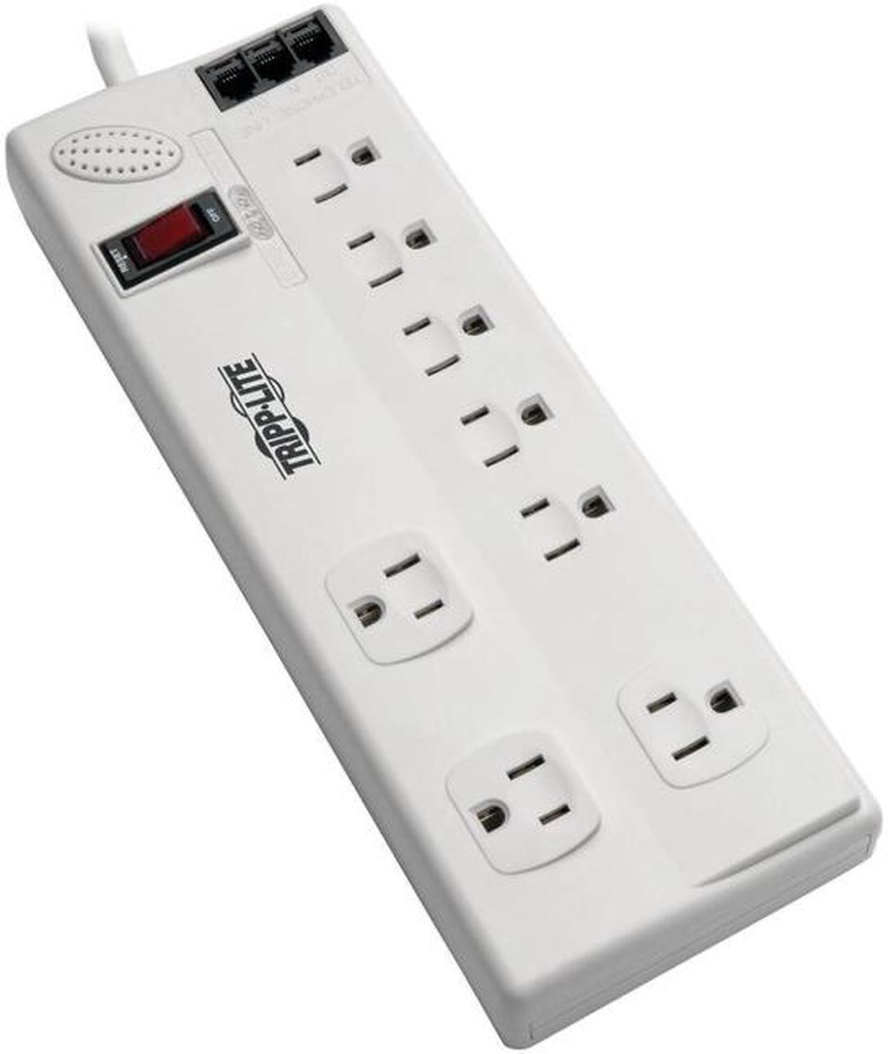 Alt view image 7 of 10 - Tripp Lite TLP806TELTAA 8-Outlet Surge Suppressor/Protector