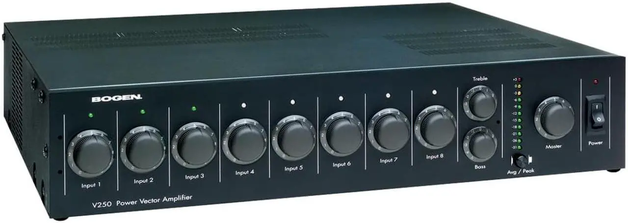 Alt view image 5 of 10 - Bogen V100 MODULAR, 8 INPUT, 100W OUTPUT MODULE COMPATIBLE, METER