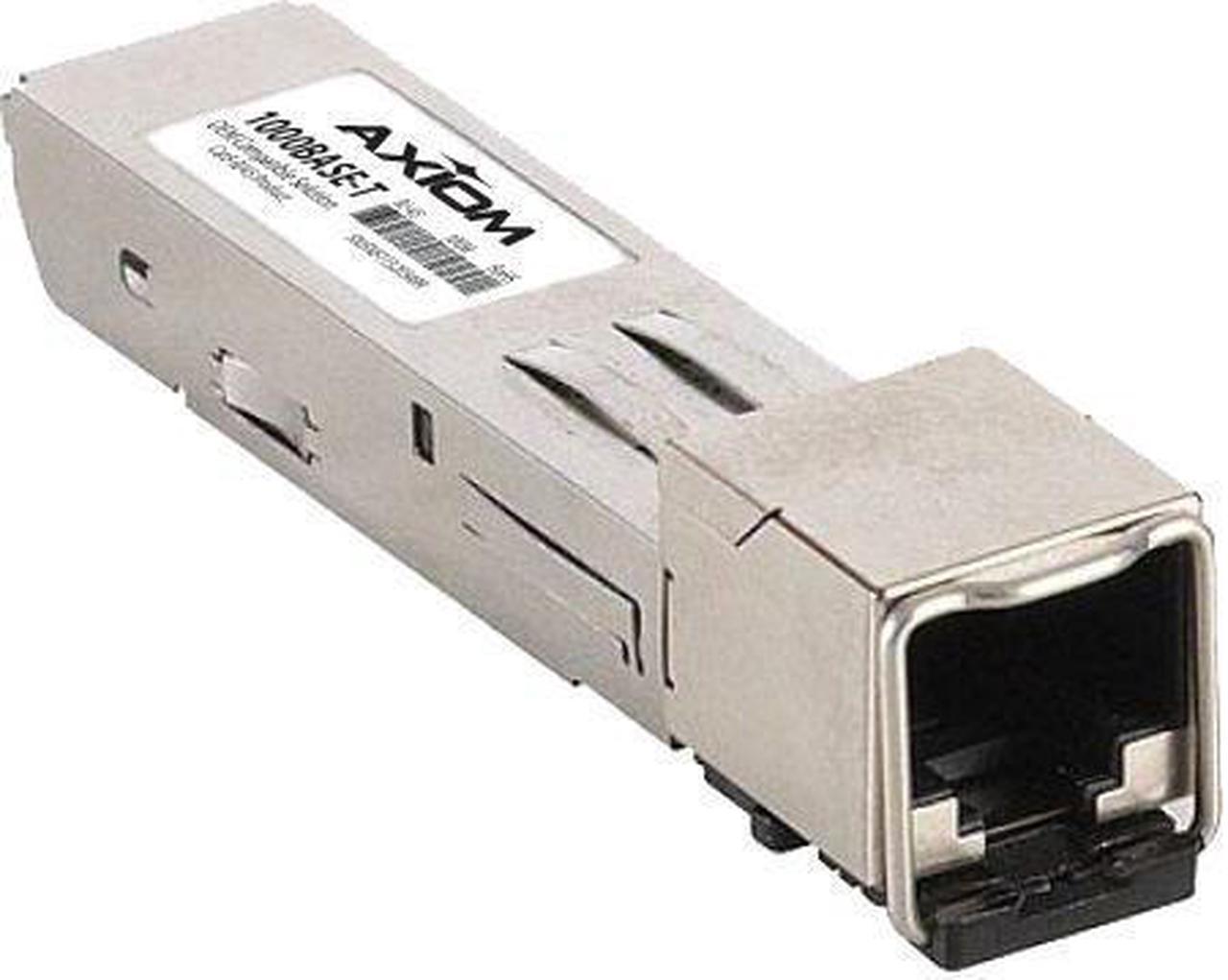 Axiom SFP Transceiver Modules are certified 100% compliant in all OEM applications. They are pre-configured with an application specific code to meet the requirement set forth by the router and switch OEMs. Axiom compatible transceivers per