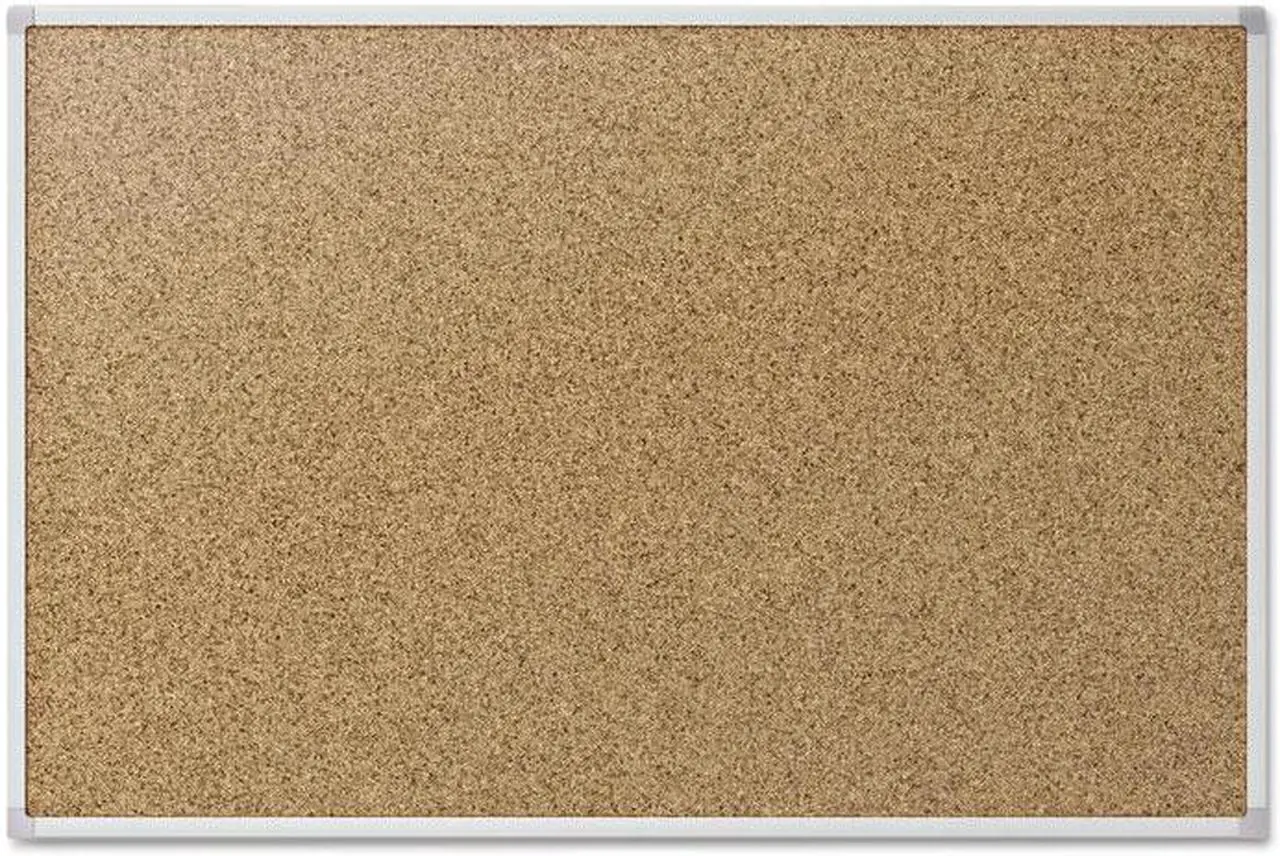 Alt view image 6 of 11 - Mead Cork Bulletin Board 48 x 36 Silver Aluminum Frame 85362