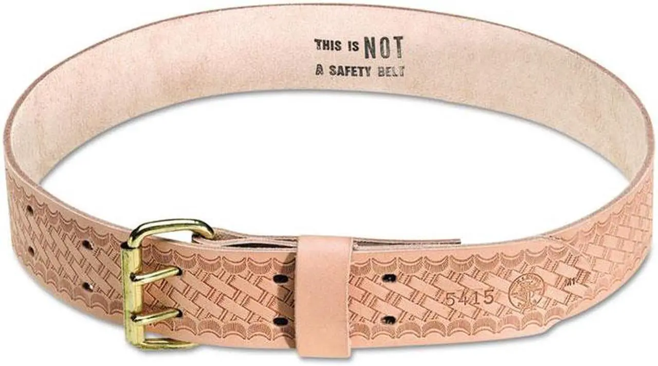 Alt view image 2 of 7 - Klein Tools 409-5415L Heavy-Duty Embossed Leather Tool Belt - Large