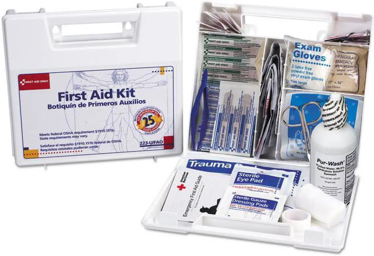 Alt view image 2 of 17 - 25-Person Bulk First Aid Kit w/ Dividers