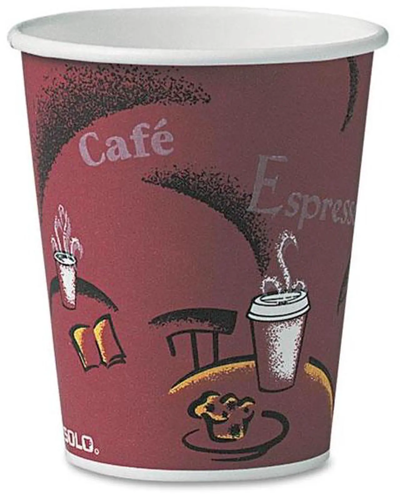 Alt view image 3 of 6 - Solo Cup - 370SI-0041 - Bistro Design Hot Drink Cups, Paper, 10oz, 1000/Carton