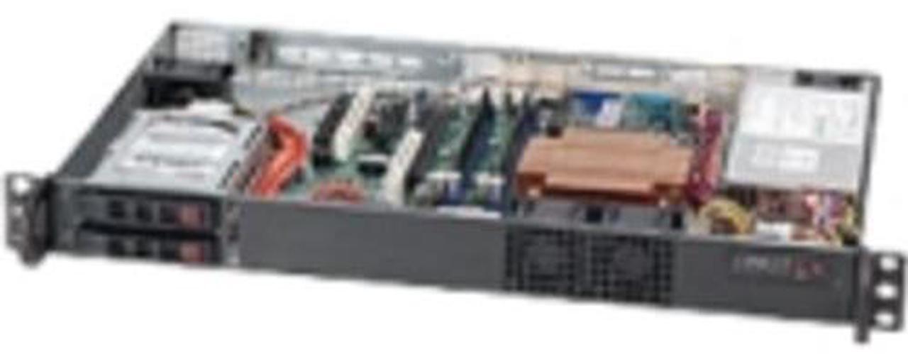 Alt view image 3 of 7 - Supermicro CSE-510T-203B Supermicro Case CSE-510T-203B 1U High-Efficiency Low Noise 2.5inch Drive Bay 200W Black