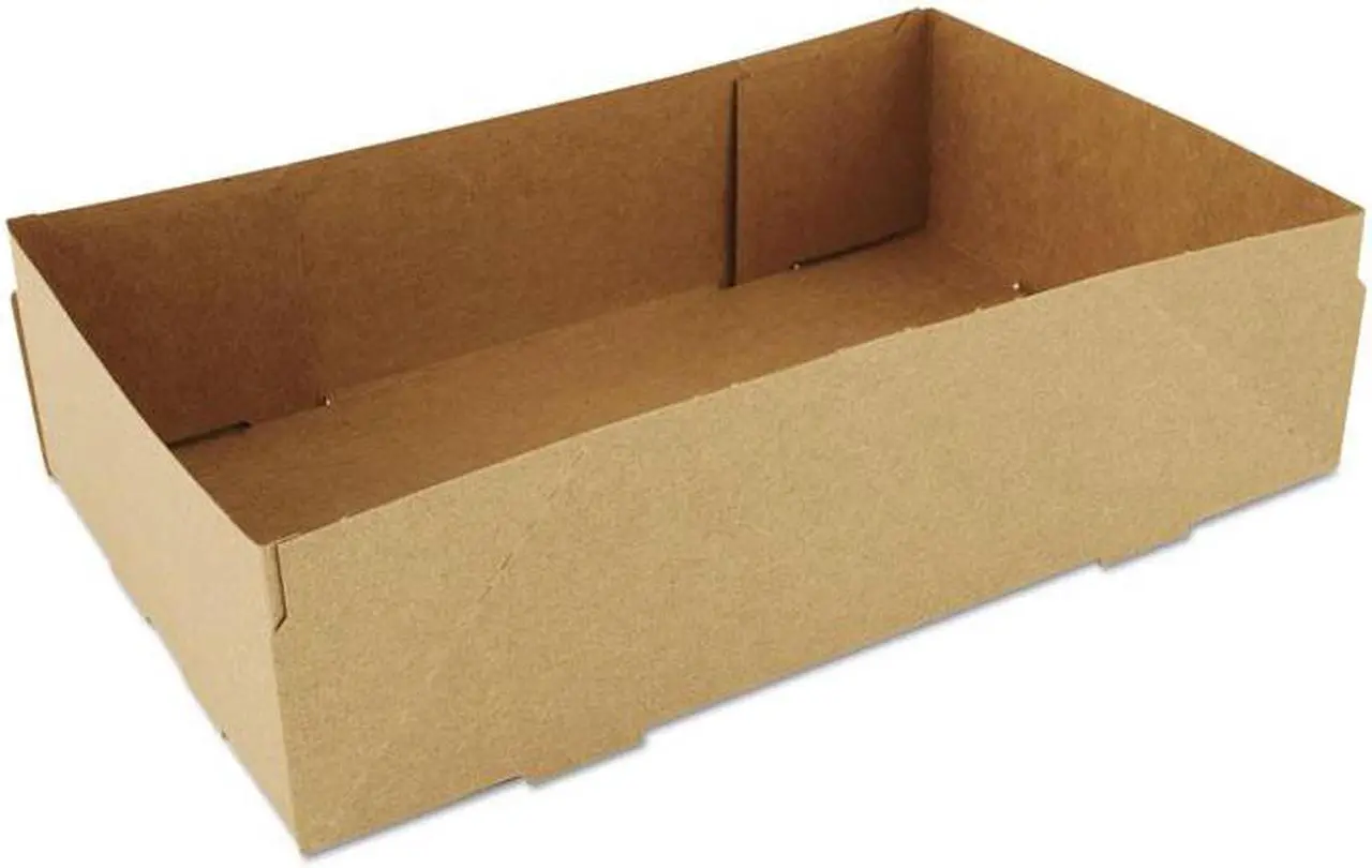Main image of 4-Corner Pop-Up Food and Drink Tray, 8 5/8 x 5 1/2 x 2 1/4, Brown, 500