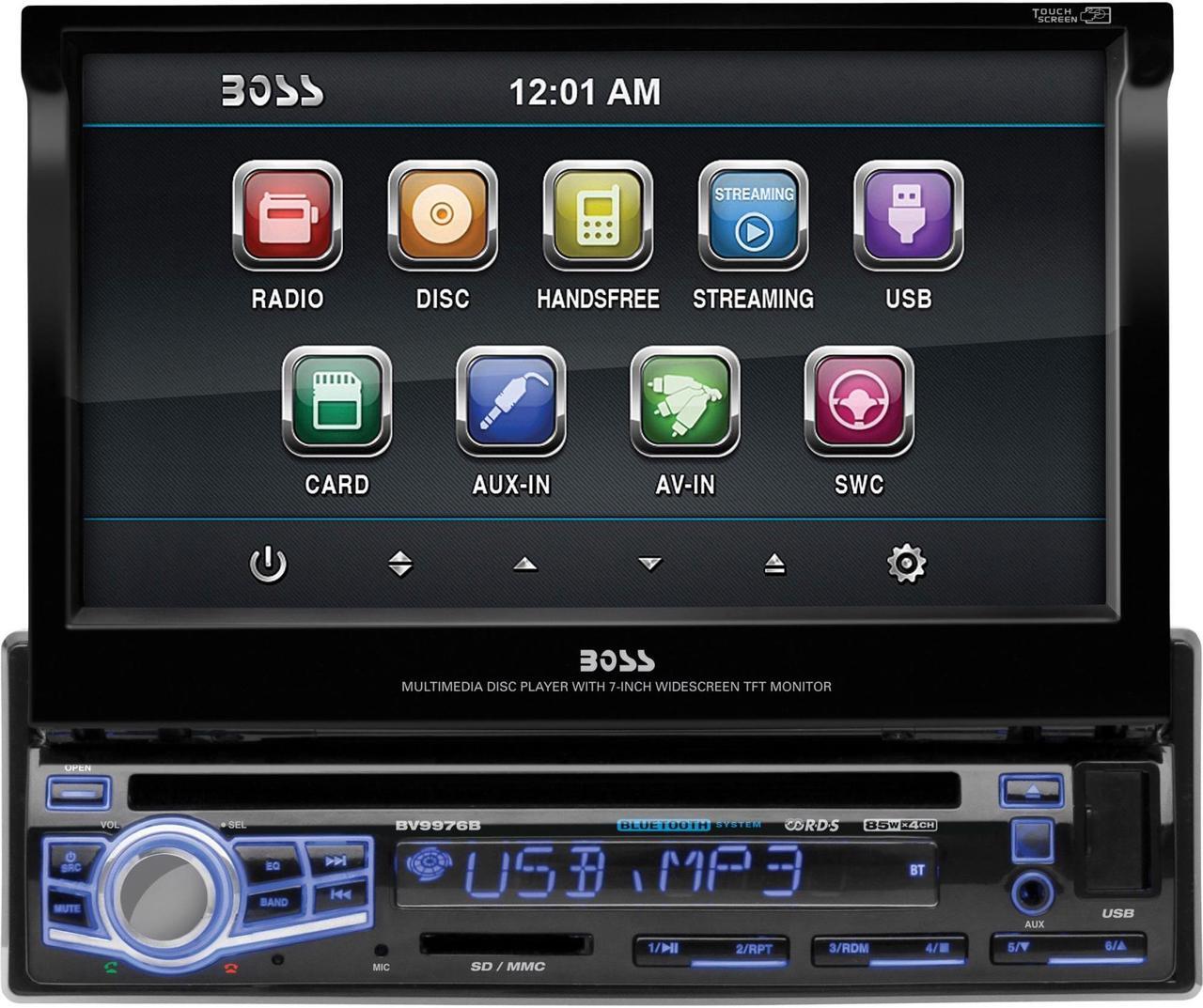 Alt view image 10 of 20 - Boss Audio BV9976B 7" Touchscreen Single-Din DVD w/ Bluetooth