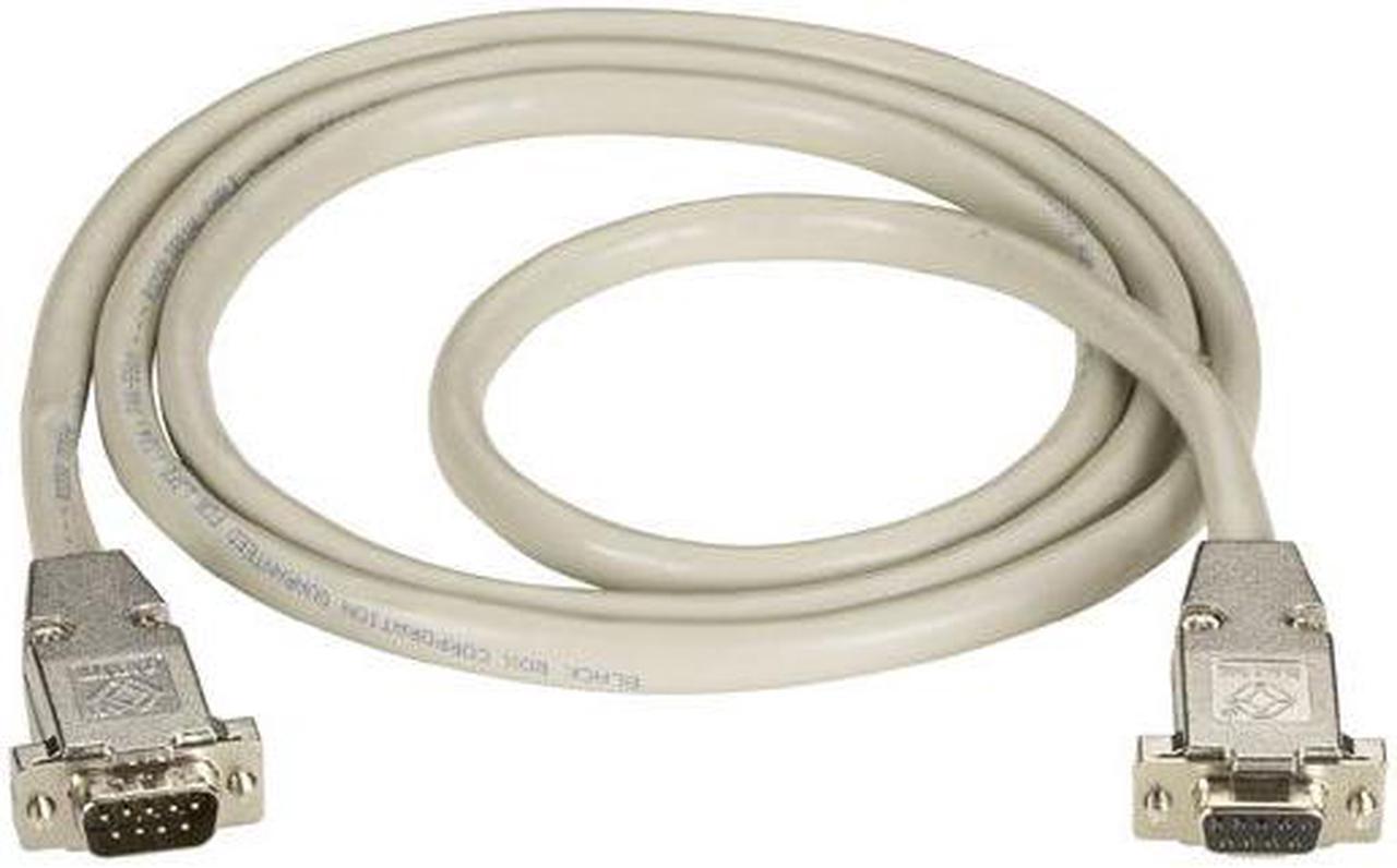 Alt view image 2 of 8 - Black Box EDN12H-0005-MF RS232 Shielded Cable - Metal Hood, DB9 Male/Female, Beige, 5 ft.