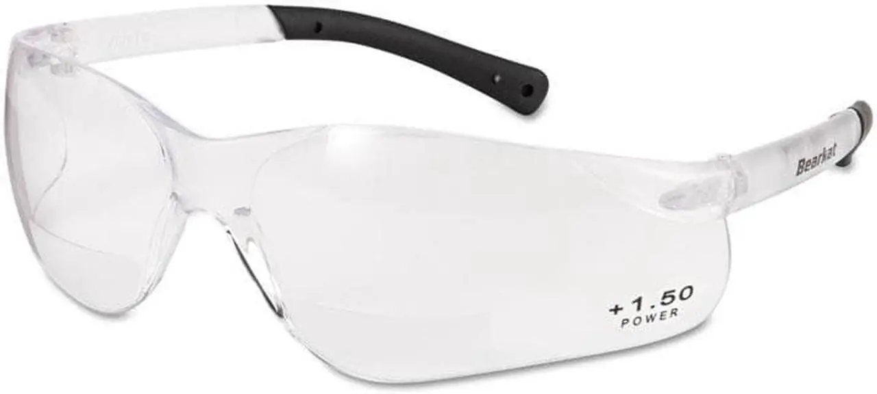 Alt view image 2 of 10 - Mcr Safety Bearkat Magnifier Safety Glasses, Clear Frame, Clear Lens BKH15