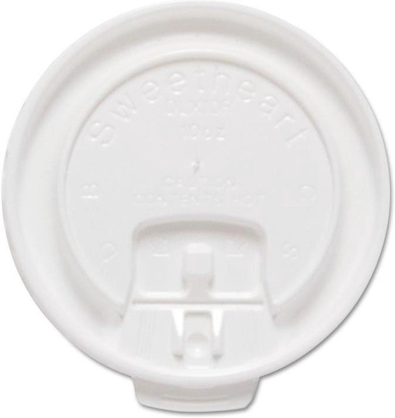 Main image of Dart DLX10R-00007 Liftbk & Lock Tab Cup Lids For Foam Cups, Fits 10Oz Cups, White, 2000/Carton