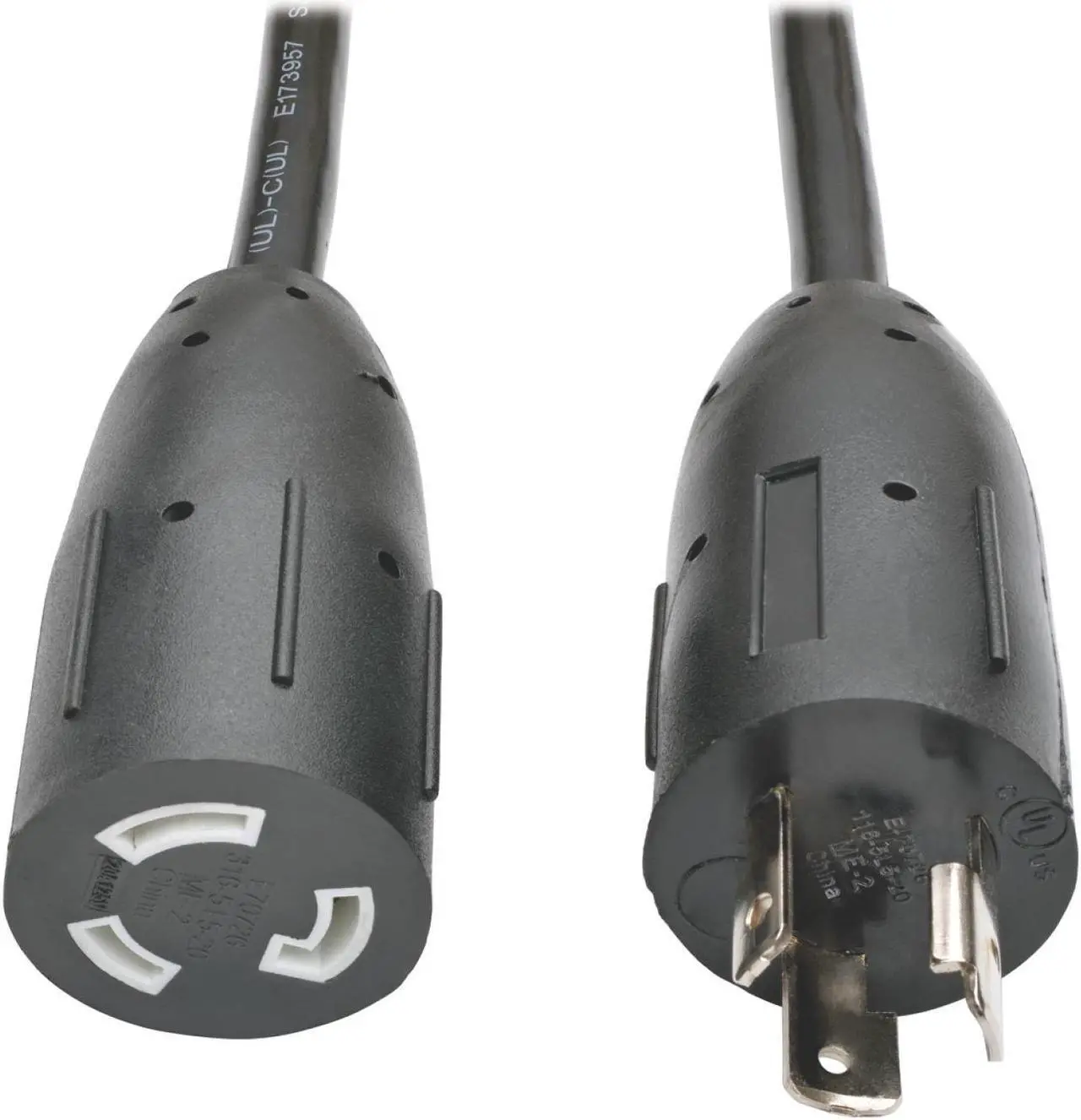 Alt view image 3 of 12 - Tripp Lite Model P046-015-LL 15 ft. Heavy-Duty Power Extension Cord, 20A, 12AWG (NEMA L5-20P to NEMA L5-20R), Locking Connectors, 15 ft.Female to Male