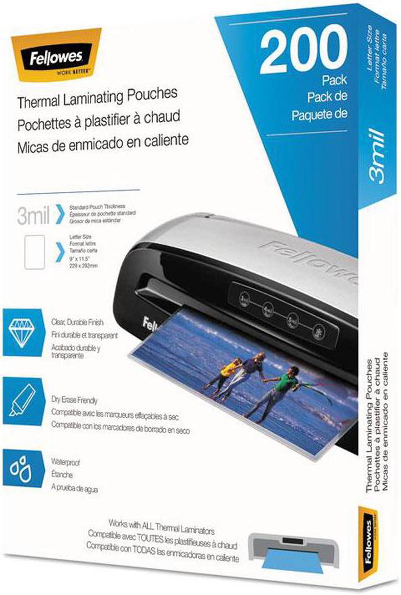 Alt view image 10 of 20 - Fellowes Laminating Pouches Letter Size Hot Pouch 9 x 11.5 3 mil 200 pack 5743401