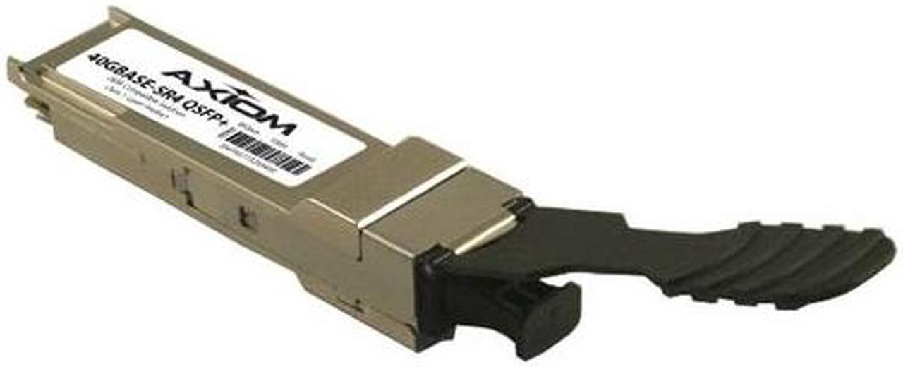 Axiom QSFP+ Transceiver Modules are certified 100% compliant in all OEM applications. They are pre-configured with an application specific code to meet the requirement set forth by the router and switch OEMs. Axiom compatible transceivers p