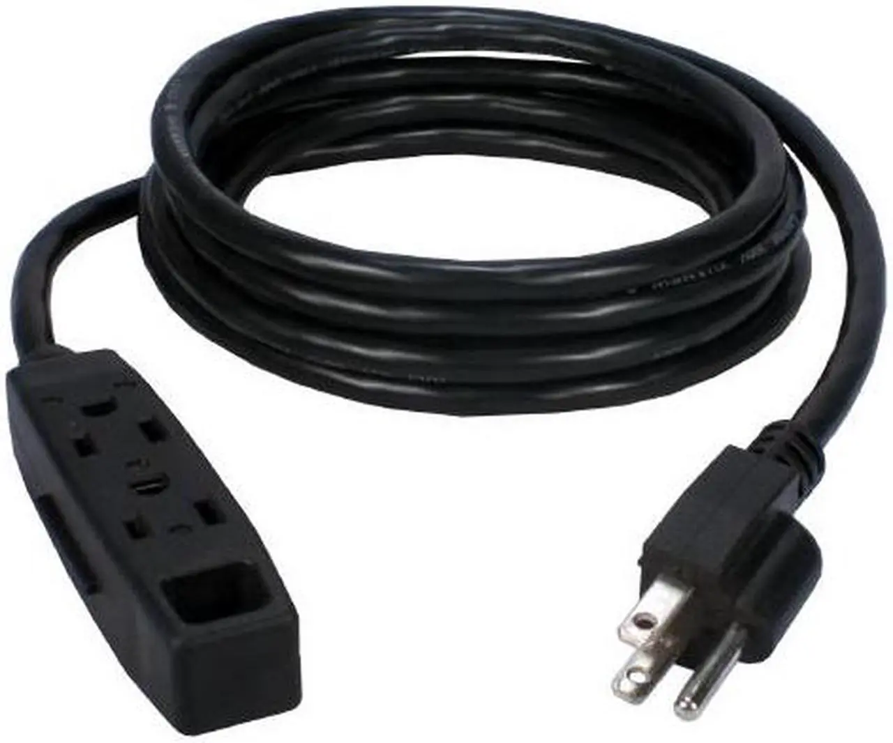 Alt view image 5 of 15 - QVS PC3PX-10 3 Outlets Power Strip 125V Input Voltage 10 ft. Cord Length