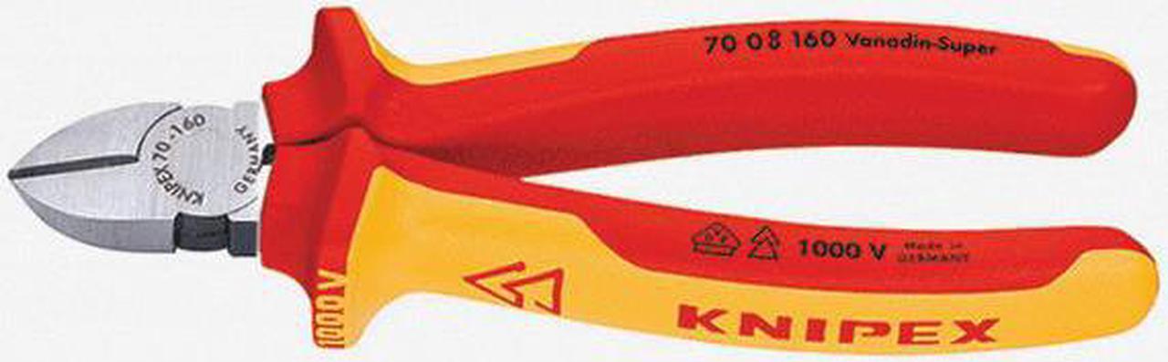 Main image of KNIPEX 70 08 160 SBA 6 1/4 in 70 Diagonal Cutting Plier Standard Cut Narrow
