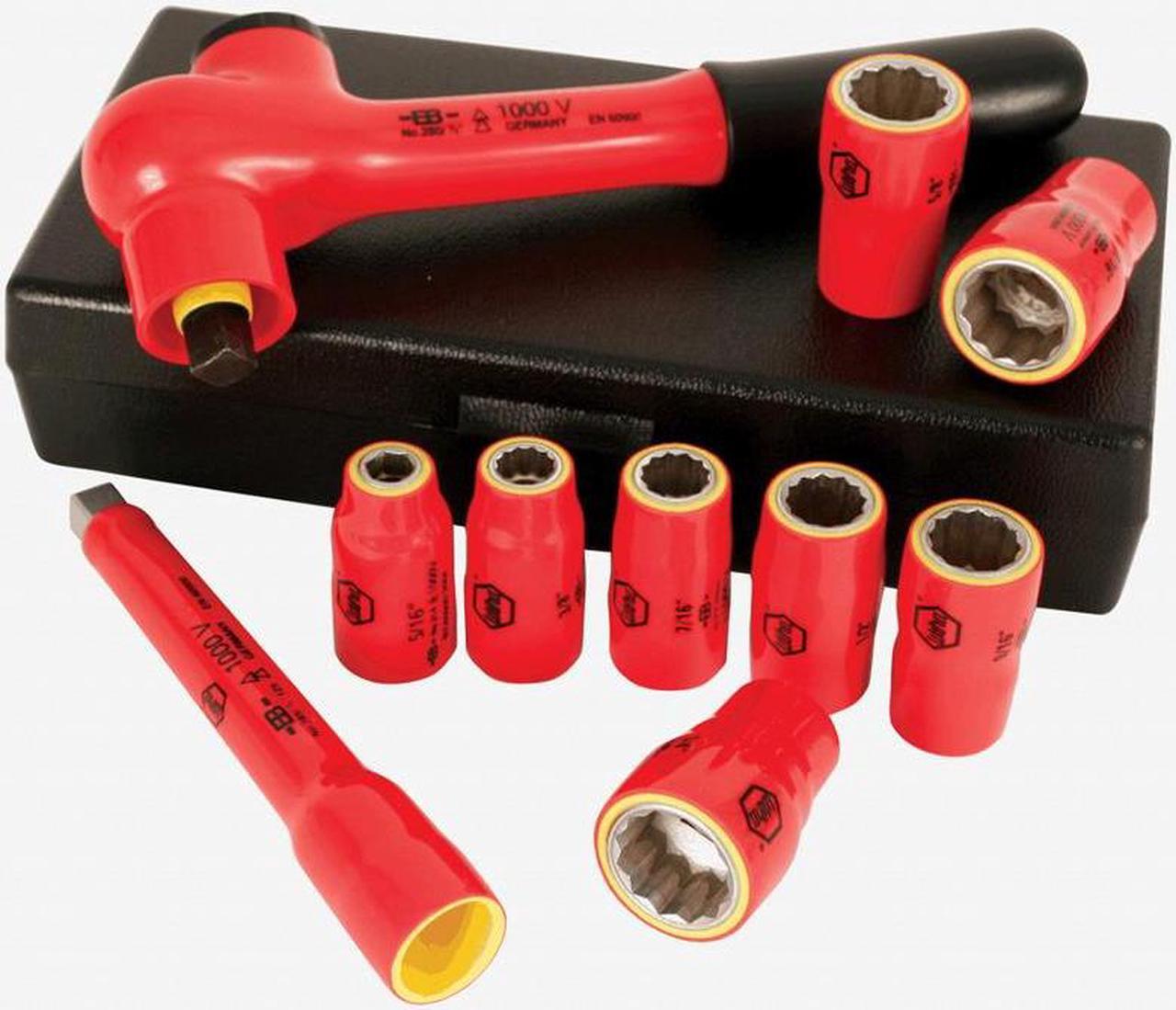 Alt view image 3 of 4 - Wiha 31590 10 Piece Insulated 3/8" Drive Metric Socket Box Set