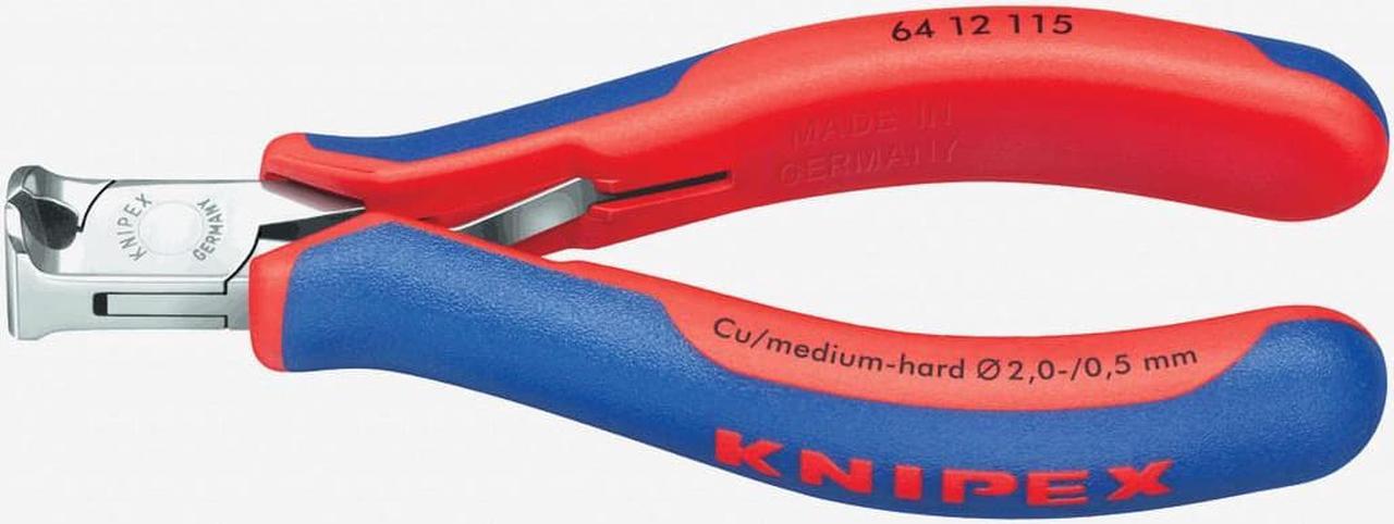 Main image of Knipex 64-12-115 Electronics End Cutting Nippers w/ Small Bevel - MultiGrip