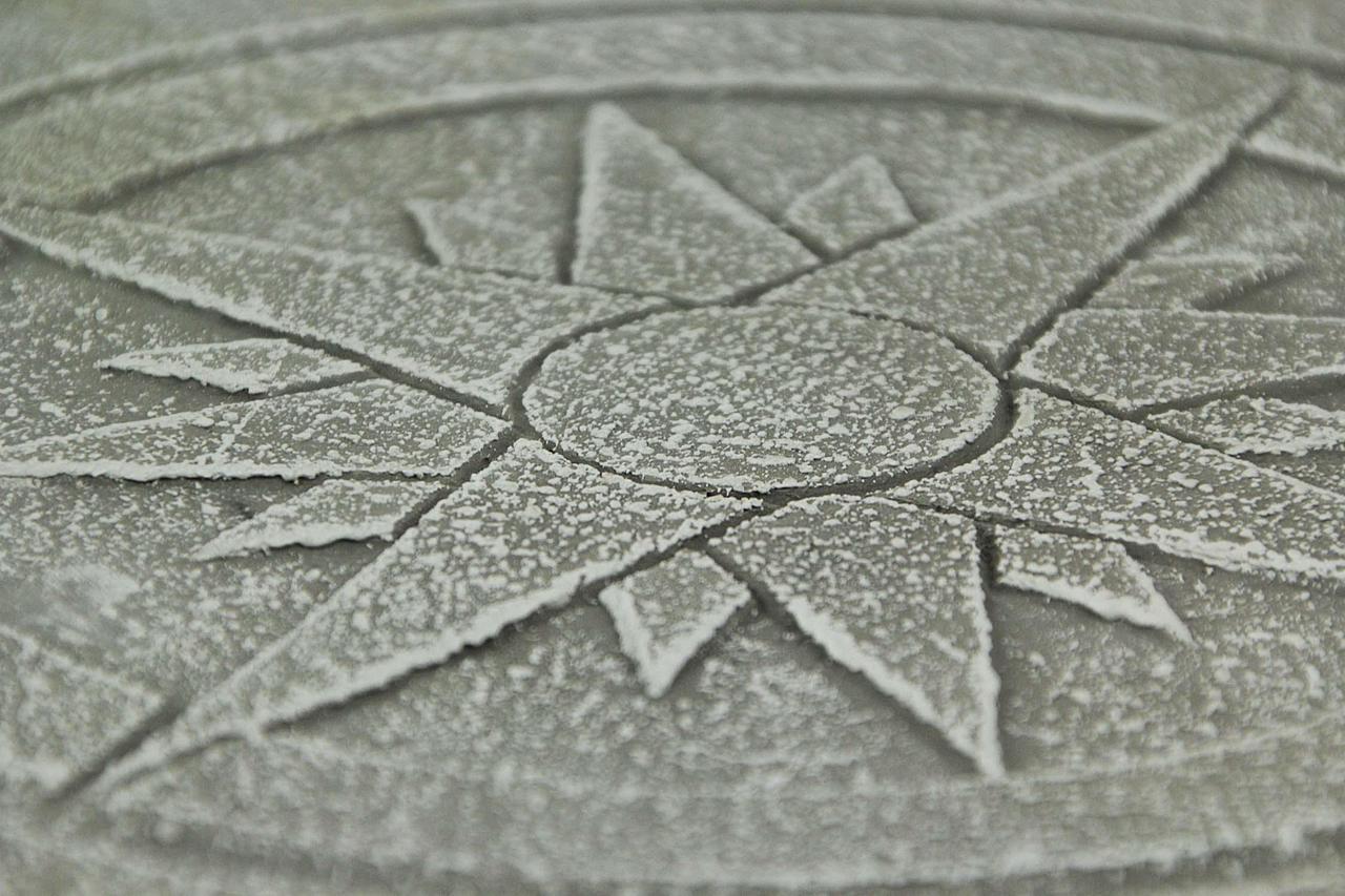 Alt view image 3 of 4 - Set of 3 Nautical Compass Rose Design Natural Gray Finish Round Cement Stepping Stones / Wall Hangings 10 Inch Diameter