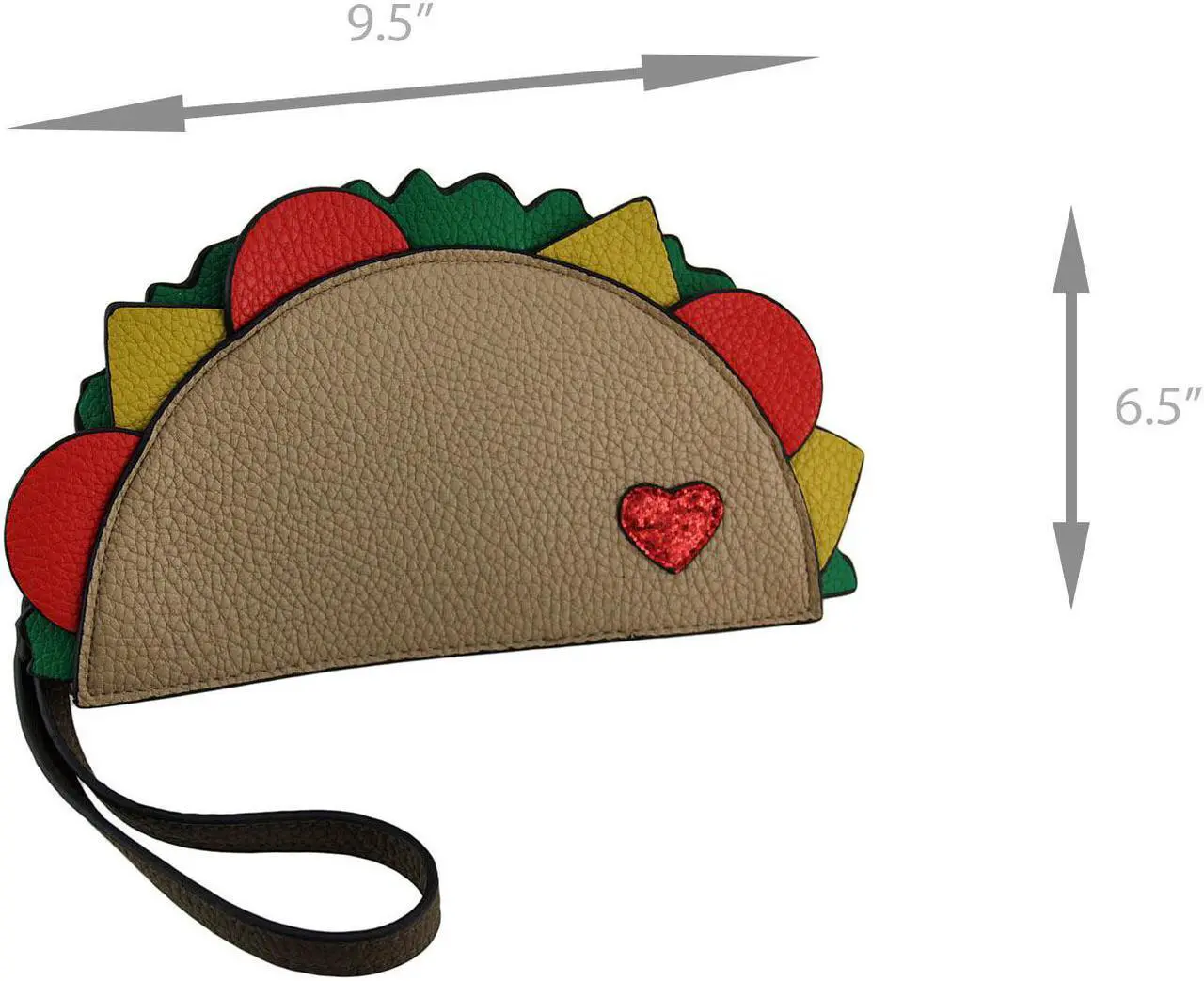 Alt view image 4 of 4 - Taco Bout Love Food Friendly Taco Shaped Purse w/Removable Wrist Strap