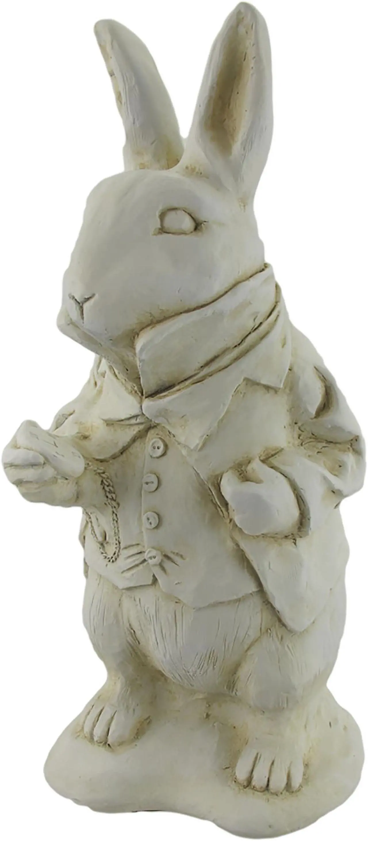 Alt view image 3 of 3 - Alice in Wonderland White Rabbit Garden Statue Museum White-RESIN