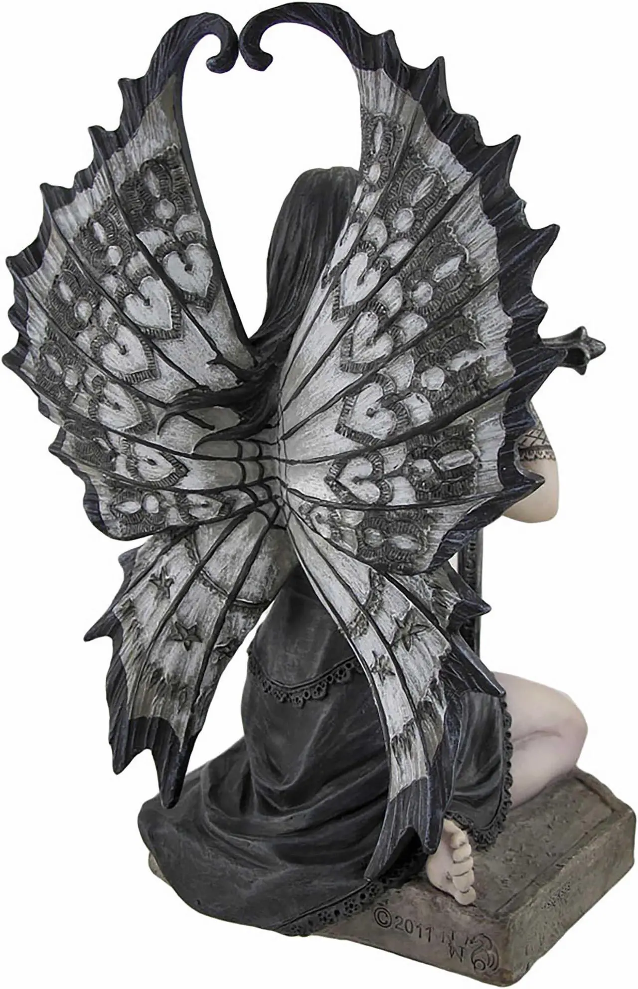 Alt view image 8 of 8 - Anne Stokes' 'Lost Love' Hand Painted 6.25-Inch Mourning Fairy Cast Resin Statue - Crafted in Exquisite Detail - Ideal for Gothic and Dark Art Enthusiasts