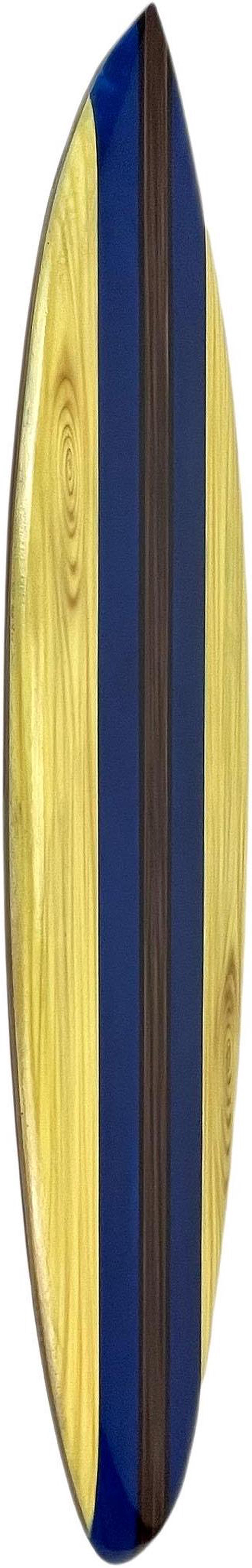 Alt view image 2 of 7 - Set of 2 Hand Carved Wooden Striped Surfboard Wall Decor Hangings - 39 Inches Long - Easy to Hang - Coastal Vibes, Bringing Beachside Serenity to Your Home