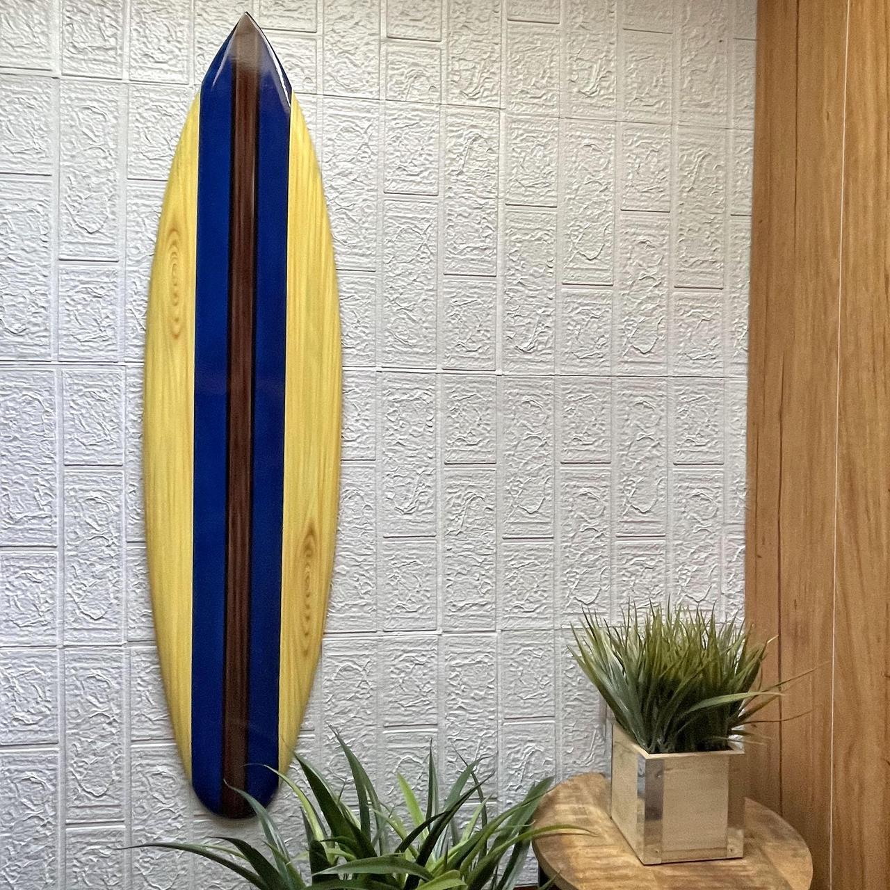Alt view image 5 of 7 - Set of 2 Hand Carved Wooden Striped Surfboard Wall Decor Hangings - 39 Inches Long - Easy to Hang - Coastal Vibes, Bringing Beachside Serenity to Your Home