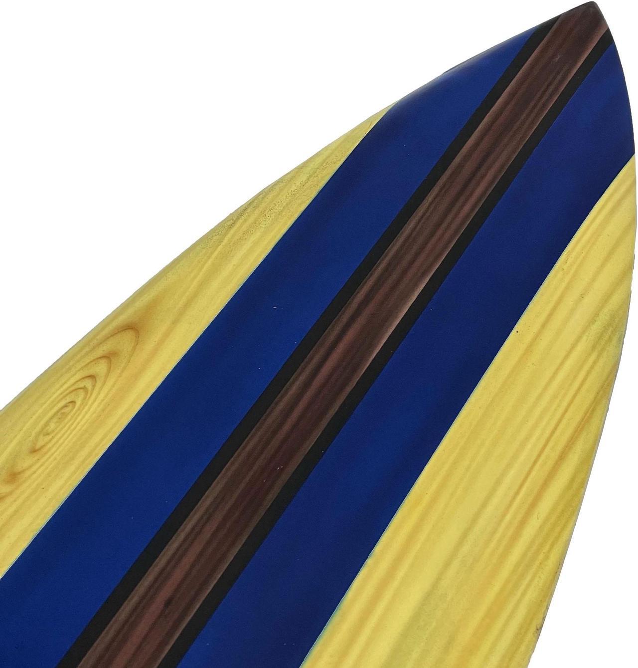 Alt view image 6 of 7 - Set of 2 Hand Carved Wooden Striped Surfboard Wall Decor Hangings - 39 Inches Long - Easy to Hang - Coastal Vibes, Bringing Beachside Serenity to Your Home