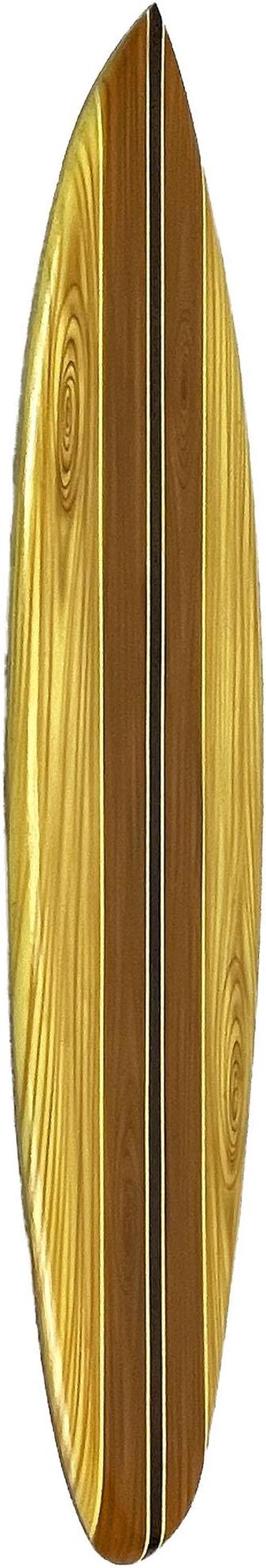 Alt view image 3 of 7 - Set of 2 Hand Carved Wooden Striped Surfboard Wall Decor Hangings - 39 Inches Long - Easy to Hang - Coastal Vibes, Bringing Beachside Serenity to Your Home
