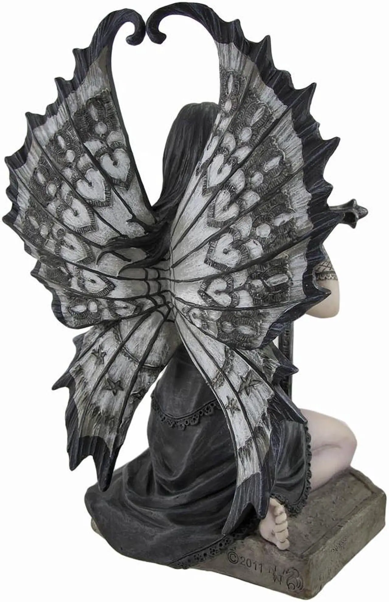 Alt view image 4 of 8 - Anne Stokes' 'Lost Love' Hand Painted 6.25-Inch Mourning Fairy Cast Resin Statue - Crafted in Exquisite Detail - Ideal for Gothic and Dark Art Enthusiasts
