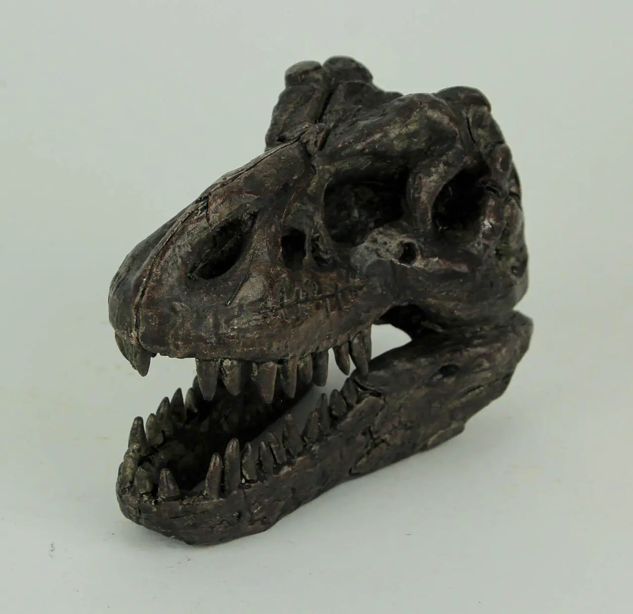 Alt view image 2 of 4 - Tyrannosaurus Rex Dinosaur Skull Fossil Statue Small