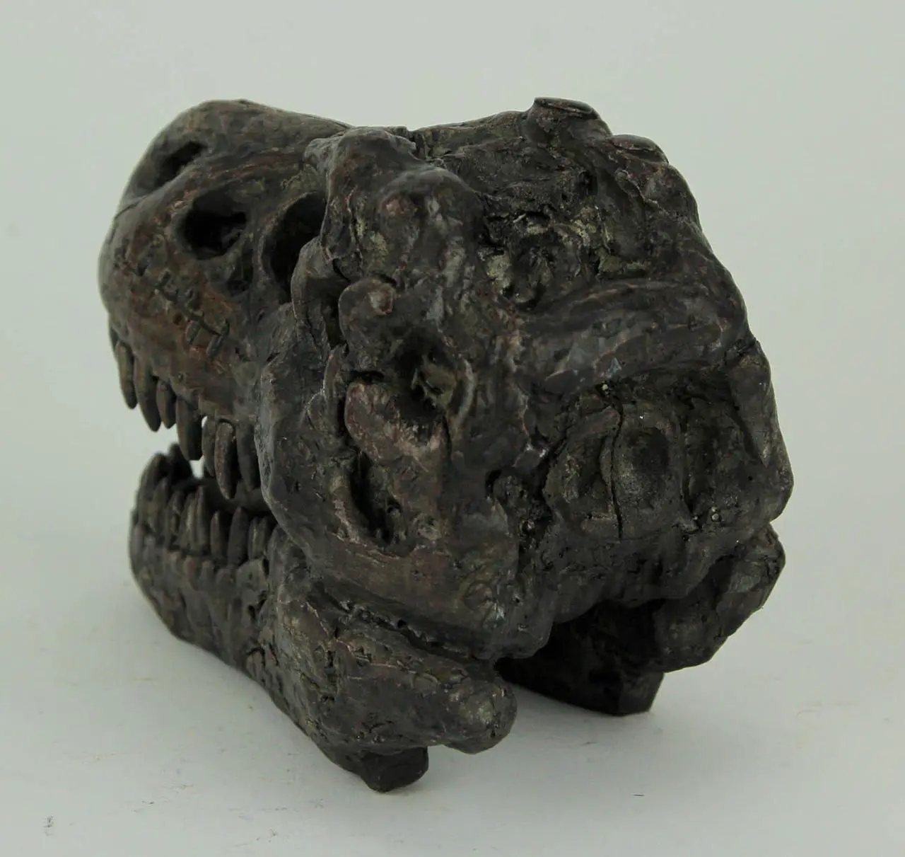 Alt view image 3 of 4 - Tyrannosaurus Rex Dinosaur Skull Fossil Statue Small